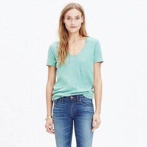 NWT Whisper Cotton V-Neck Pocket Tee Size M